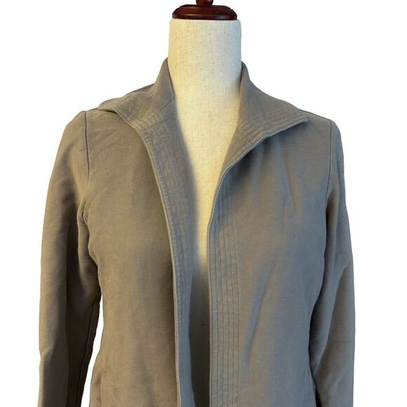 Eileen Fisher Jacket Size Small Women's Gray Collared Open Front Knit Cardigan - Picture 5 of 10
